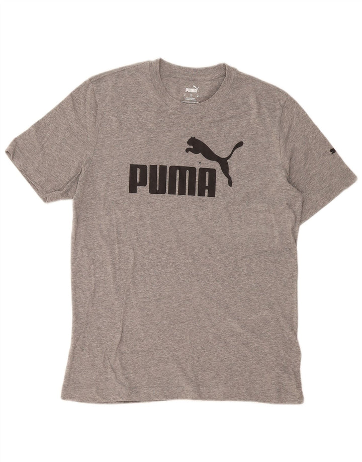 Męska koszulka z grafiką Puma, średnia szara bawełna