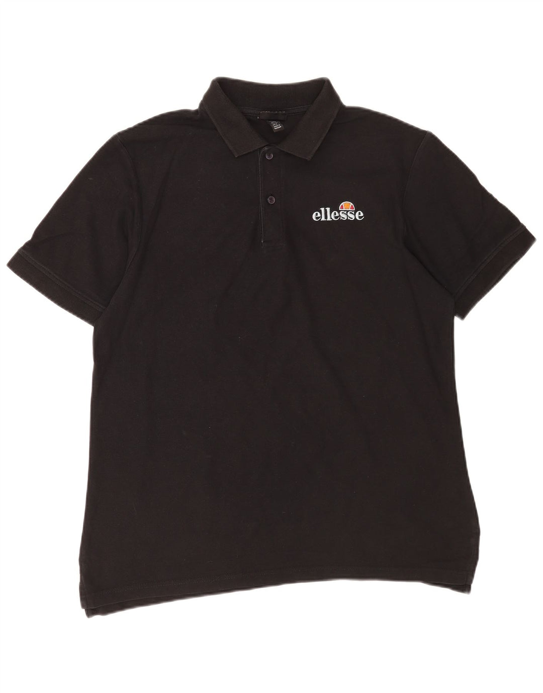 Męska koszulka polo Ellesse, duża, czarna, bawełniana