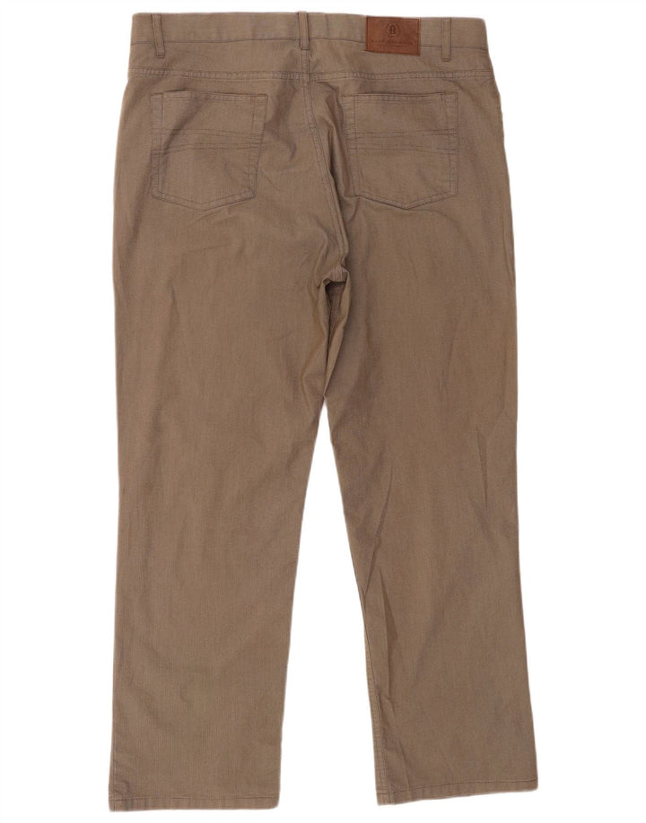 Męskie spodnie Chino Marks & Spencer Blue Harbor W38 L29 w brązową kratkę