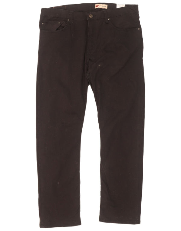 Spodnie męskie Wrangler Slim Straight Casual W36 L30 Czarna bawełna