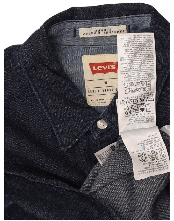 Męska koszula dżinsowa Levi's o standardowym kroju, średnia, granatowa, bawełniana