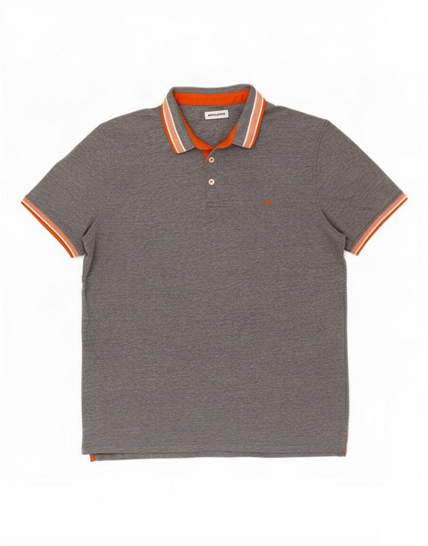 Męska koszulka polo Jack & Jones 2XL, szara, bawełniana
