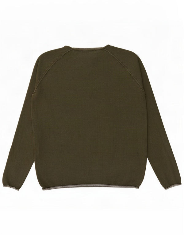 Jack & Jones Męski sweter z dekoltem w łódkę XL Khaki, bawełniany