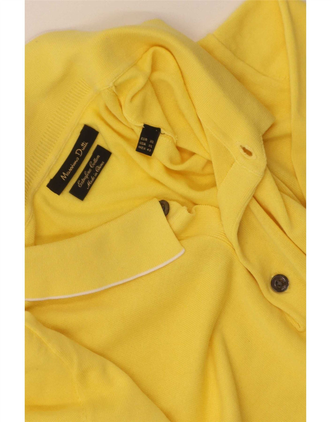 Męska koszulka polo Massimo Dutti XL, żółta, bawełniana