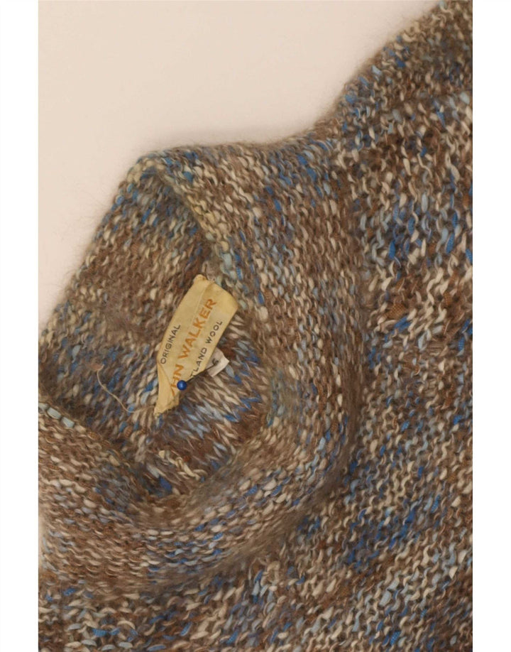 Sweter damski John Walker z golfem UK 16, duży, brązowy, nakrapiany