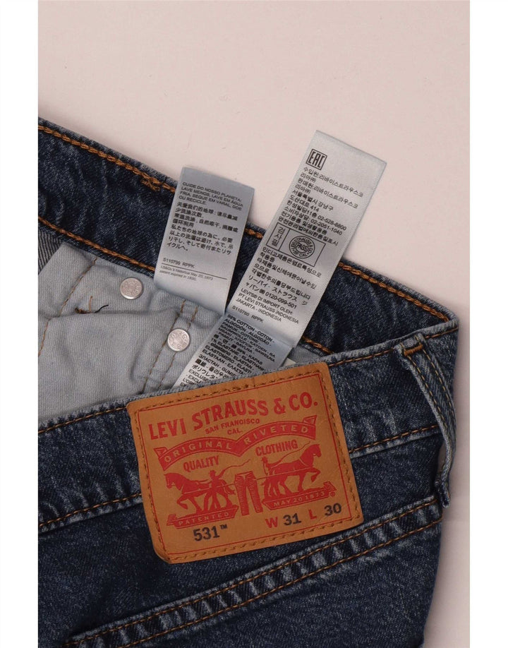 Męskie jeansy Levi's 531 Slim W31 L30 Niebieska bawełna
