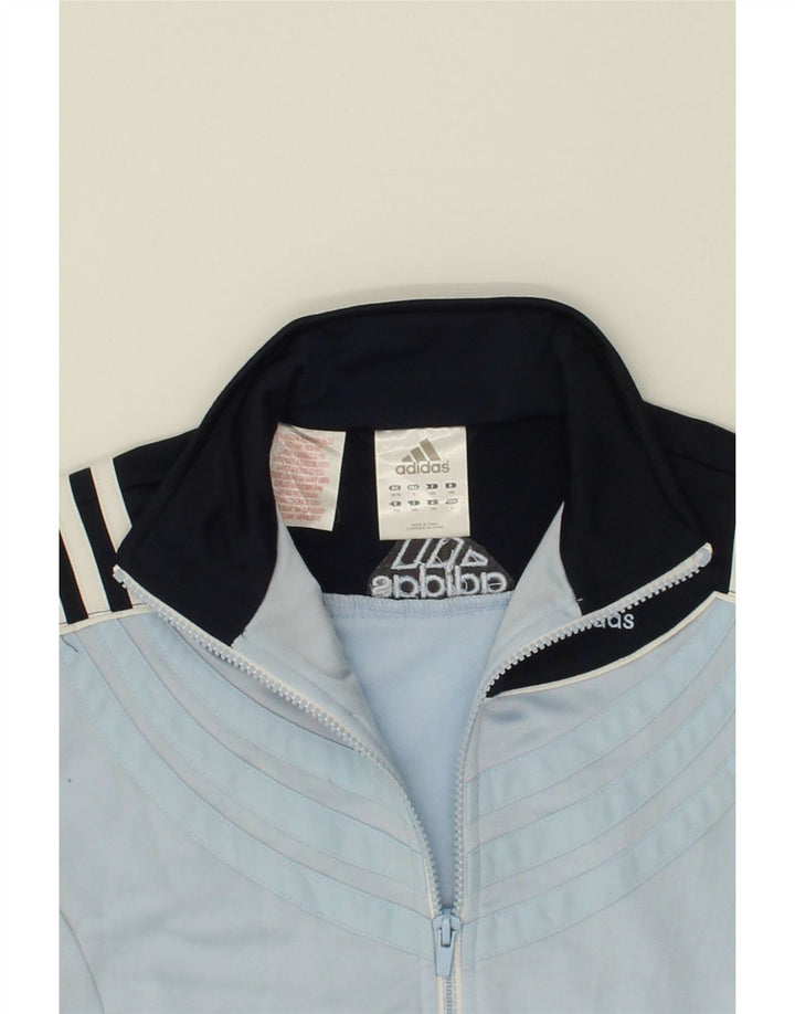ADIDAS Boys Tracksuit Top Jacket 9-10 Years Blue Colourblock Polyester Vintage Adidas and Second-Hand Adidas from Messina Hembry 