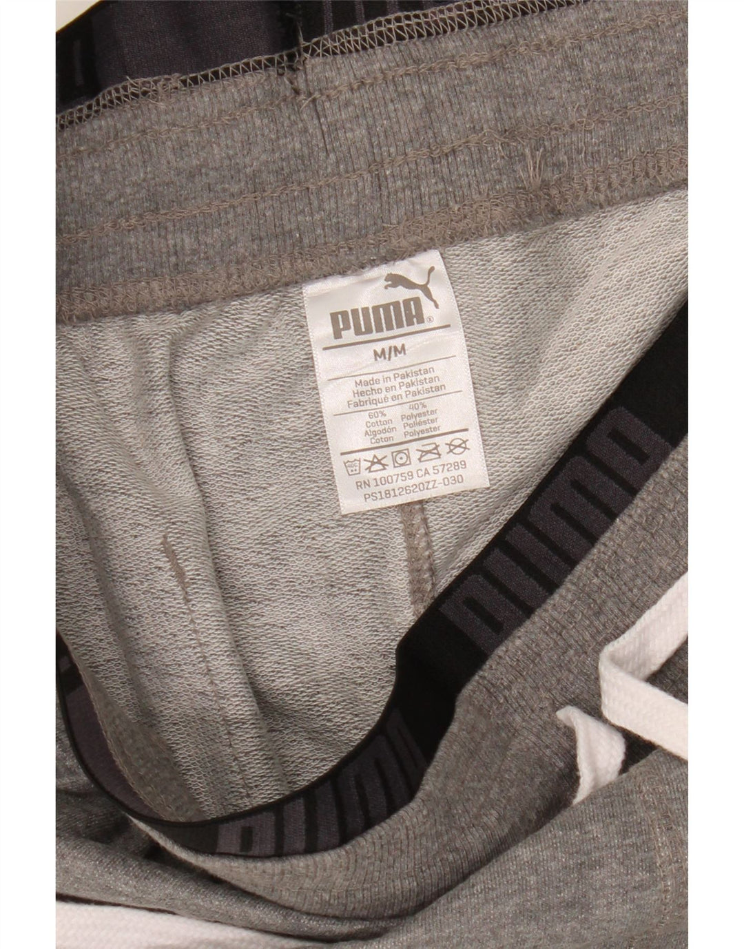 Męskie spodenki sportowe Puma z grafiką, średnioszare, bawełniane