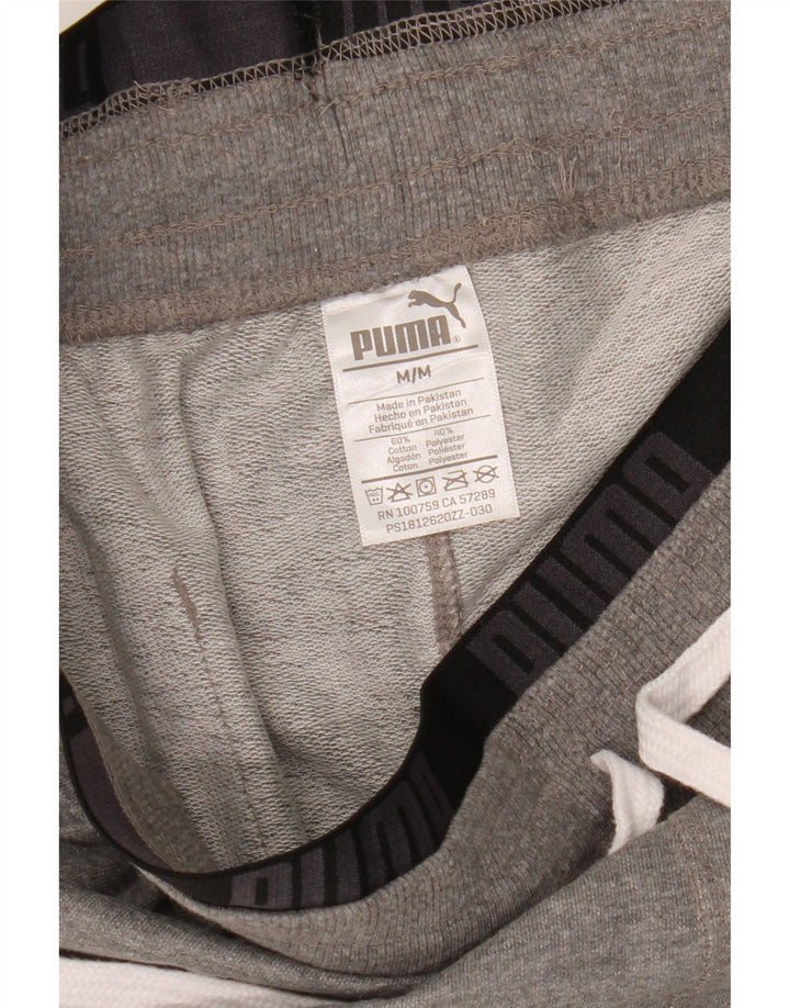 Męskie spodenki sportowe Puma z grafiką, średnioszare, bawełniane