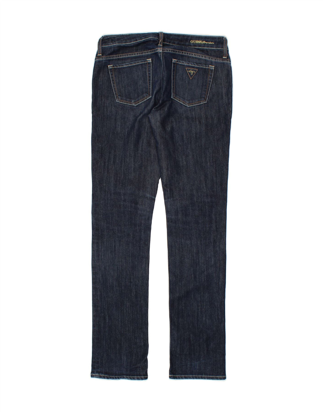 GUESS Womens Slim Straight Jeans W29 L33 Navy Blue Cotton Vintage Guess and Second-Hand Guess from Messina Hembry 