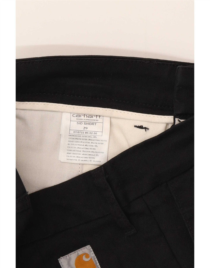 Męskie spodenki chino Carhartt W29, średnia czarna bawełna