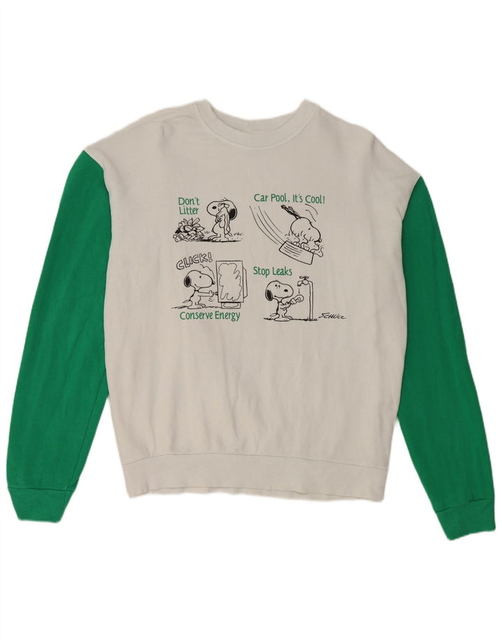 Męska bluza Benetton Peanuts Graphic, w kolorze średniej bieli