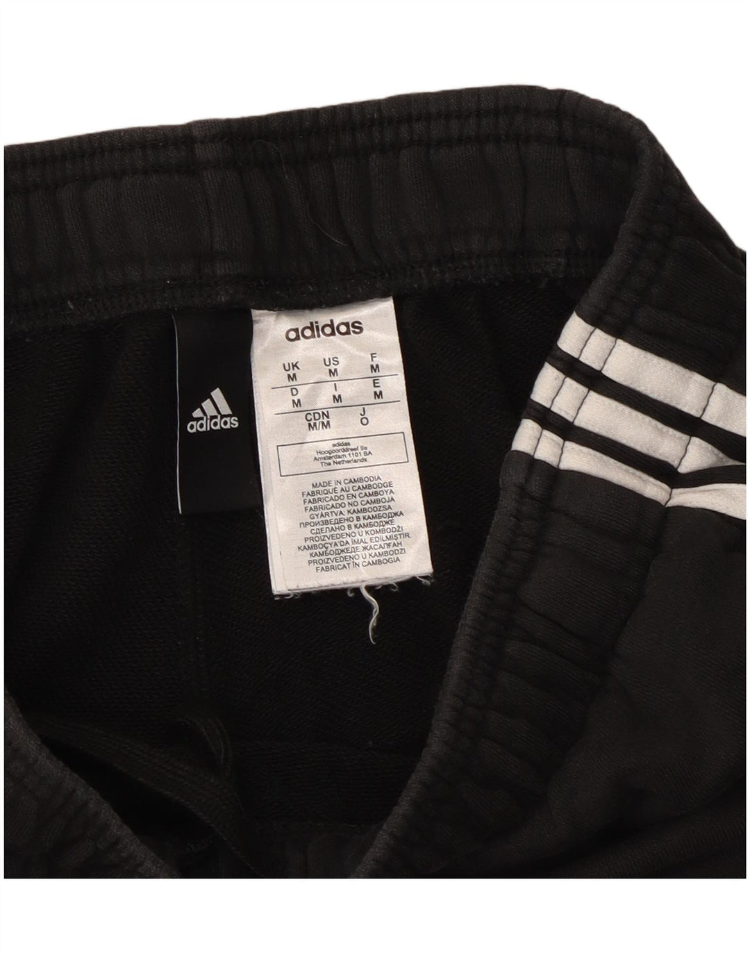 Męskie spodnie dresowe Adidas, średnie czarne, bawełniane