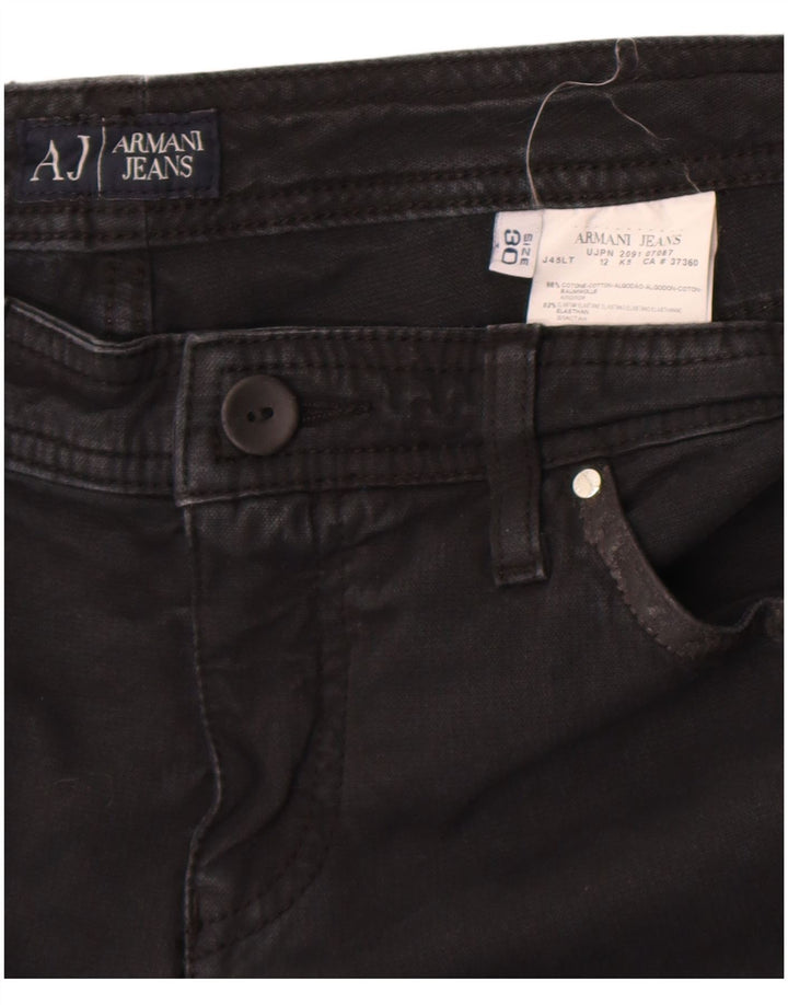 Damskie jeansy Bootcut Armani W30 L31 Czarne bawełniane