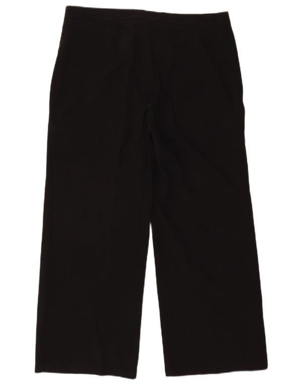 Marks & Spencer Damskie spodnie codzienne z szerokimi nogawkami UK 16, duże, W34 L27, czarne