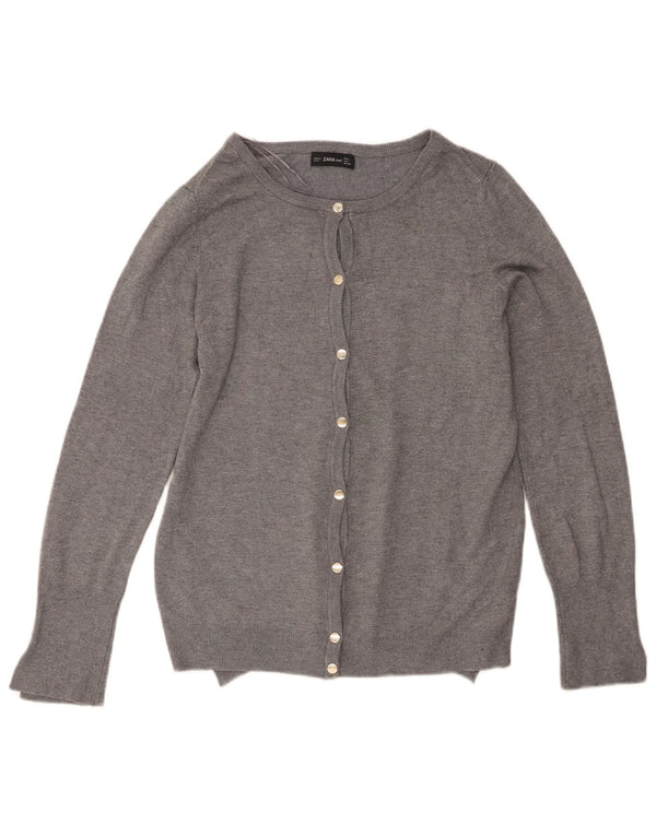 Sweter damski Zara Cardigan UK 14 Large, szara wiskoza