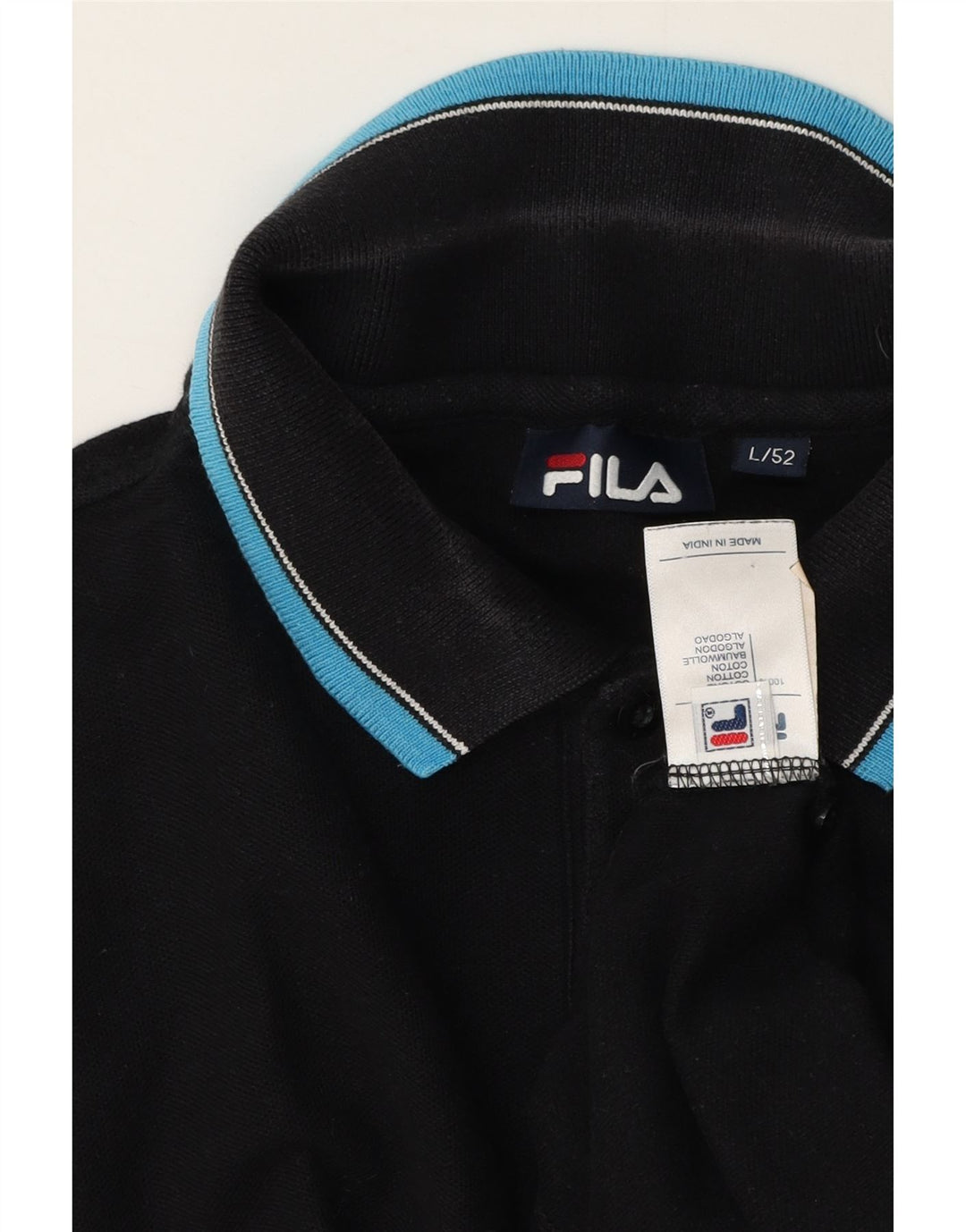 Męska koszulka polo Fila IT 52, duża, czarna, bawełniana