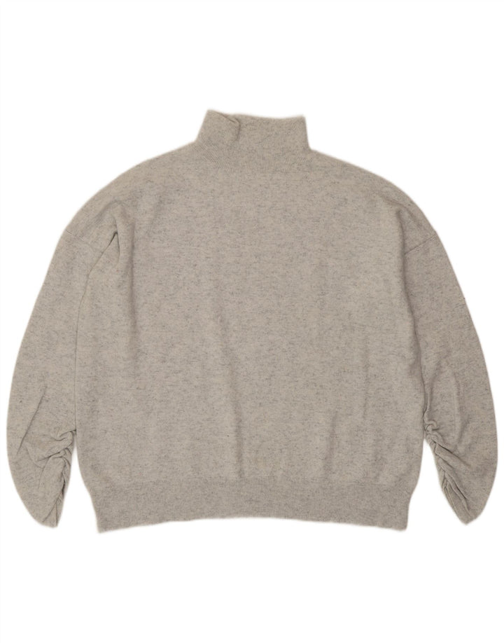 Damski sweter z golfem MINT VELVET UK 14, średni szary, nakrapiany