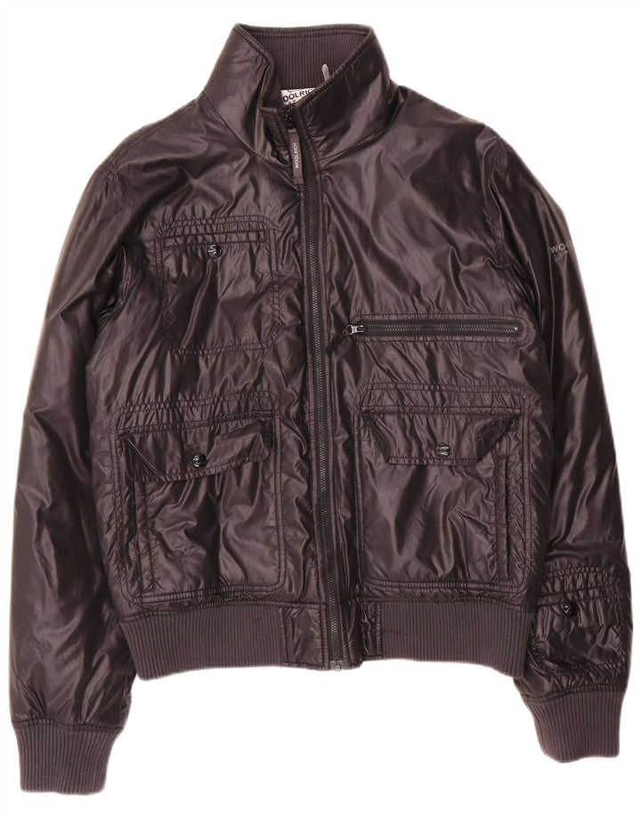 Męska kurtka bomber Woolrich UK 38 Średni czarny nylon