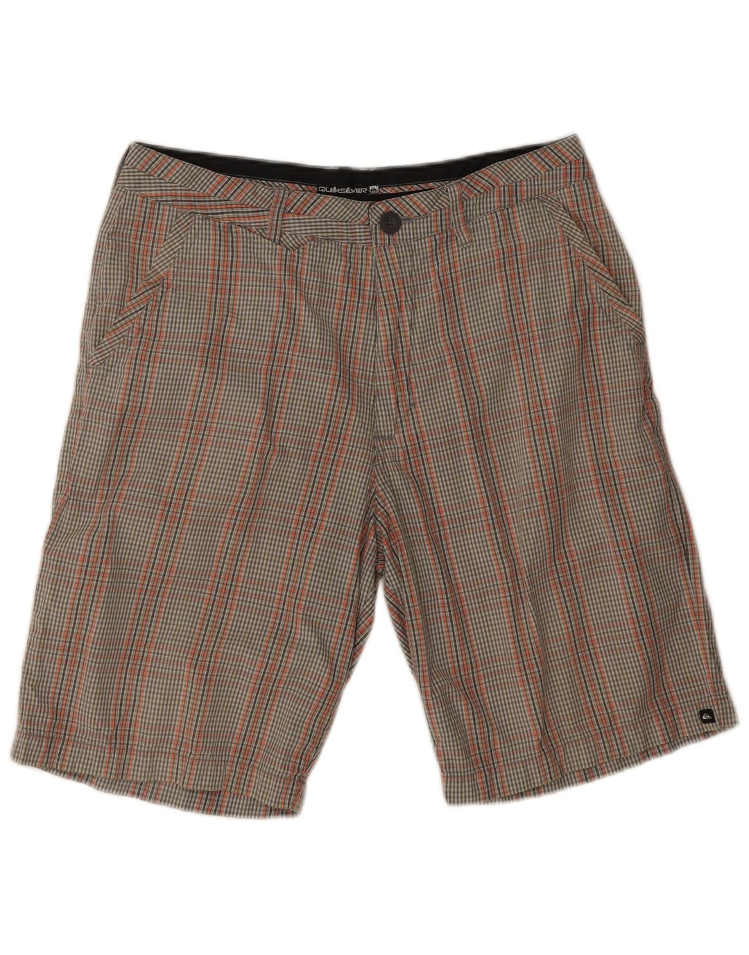 Męskie spodenki chino Quiksilver W32, średnia, wielokolorowa bawełniana krata