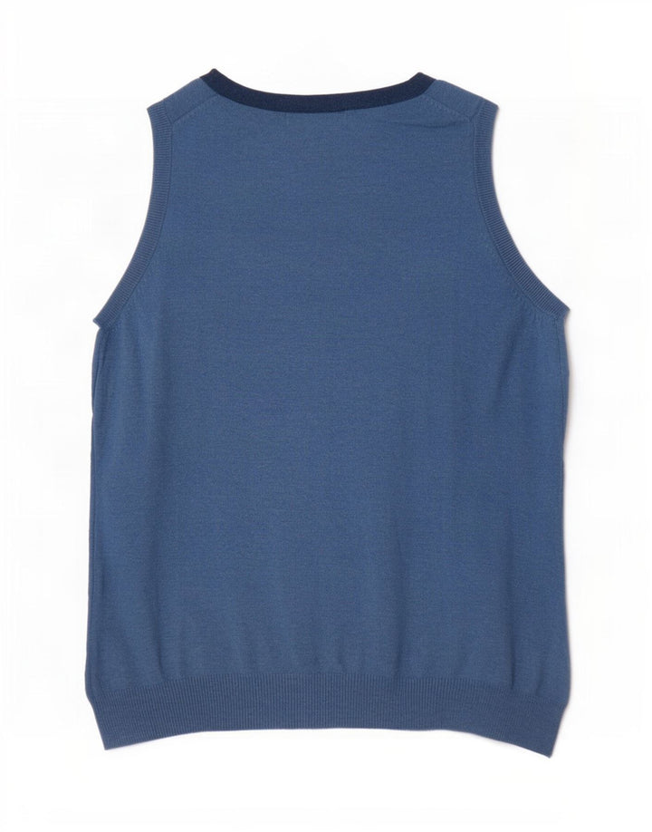 Tank top damski Boden z kamizelką UK 10, mały, niebieski, bawełniany