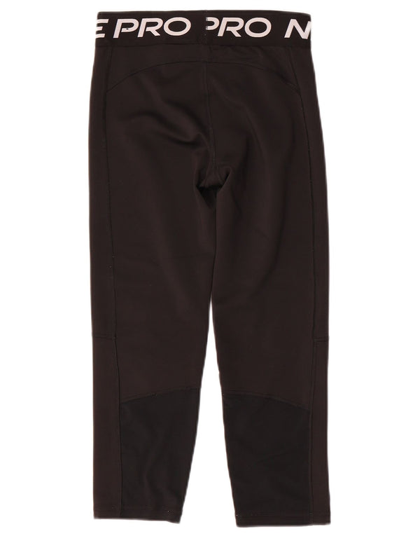 Dziewczęce legginsy Nike Dri Fit z grafiką 13-14 lat XL, czarne, poliestrowe