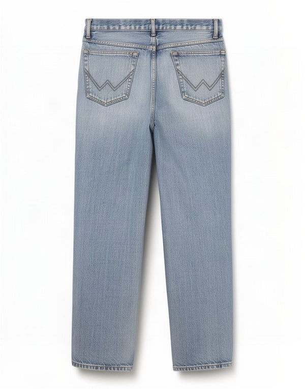 Damskie jeansy Wrangler Texas Straight W34 L32 Niebieskie bawełniane