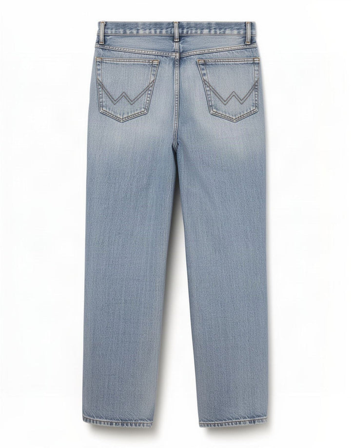 Damskie jeansy Wrangler Texas Straight W34 L32 Niebieskie bawełniane