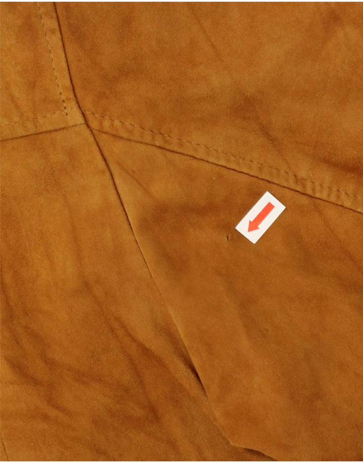JOY Mens Suede Jacket UK 36 Small Brown Leather Vintage Joy and Second-Hand Joy from Messina Hembry 
