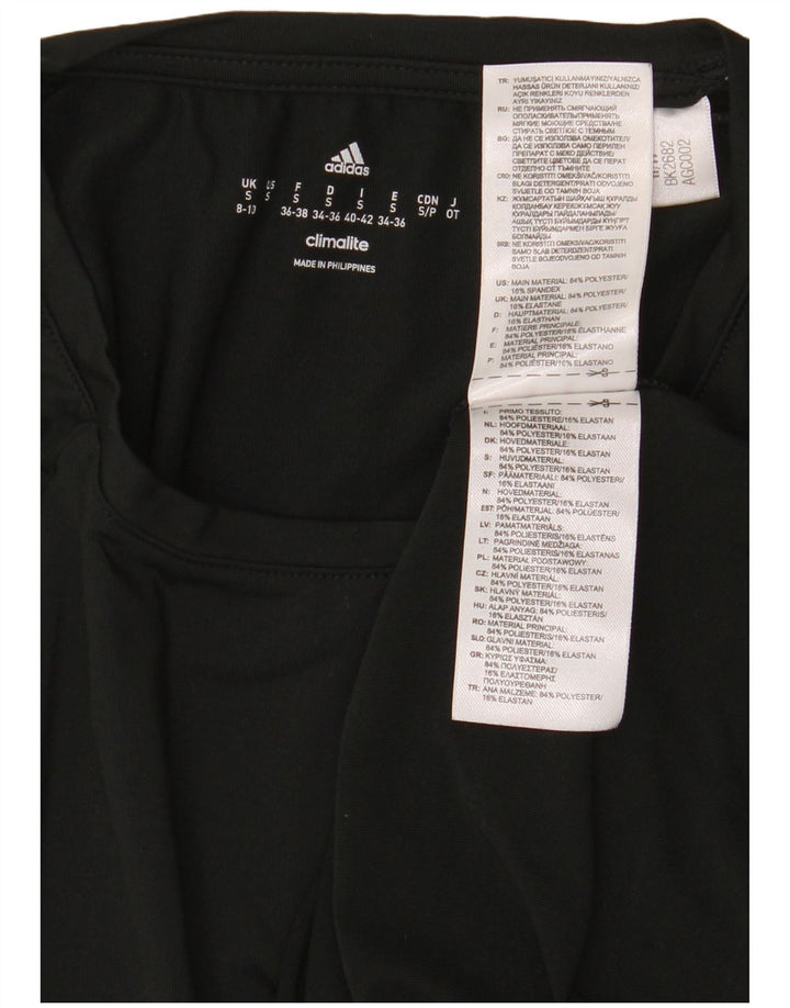 Damska koszulka Adidas Climalite Top UK 8/10 Mały czarny poliester