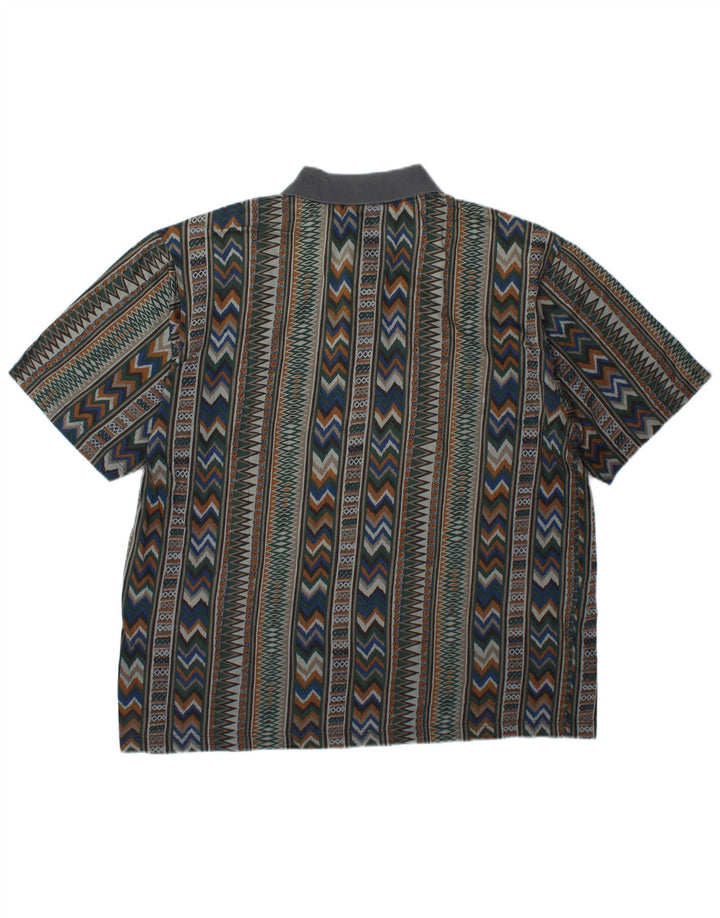Męska koszulka polo Mango XL, wielobarwna, geometryczna