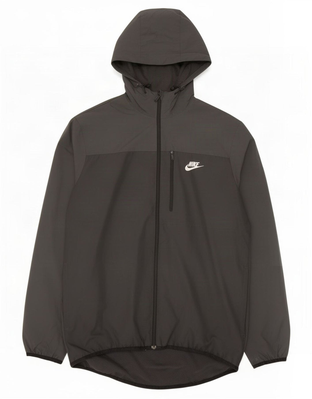 Męska kurtka przeciwdeszczowa z kapturem Nike UK 38, średni czarny poliester
