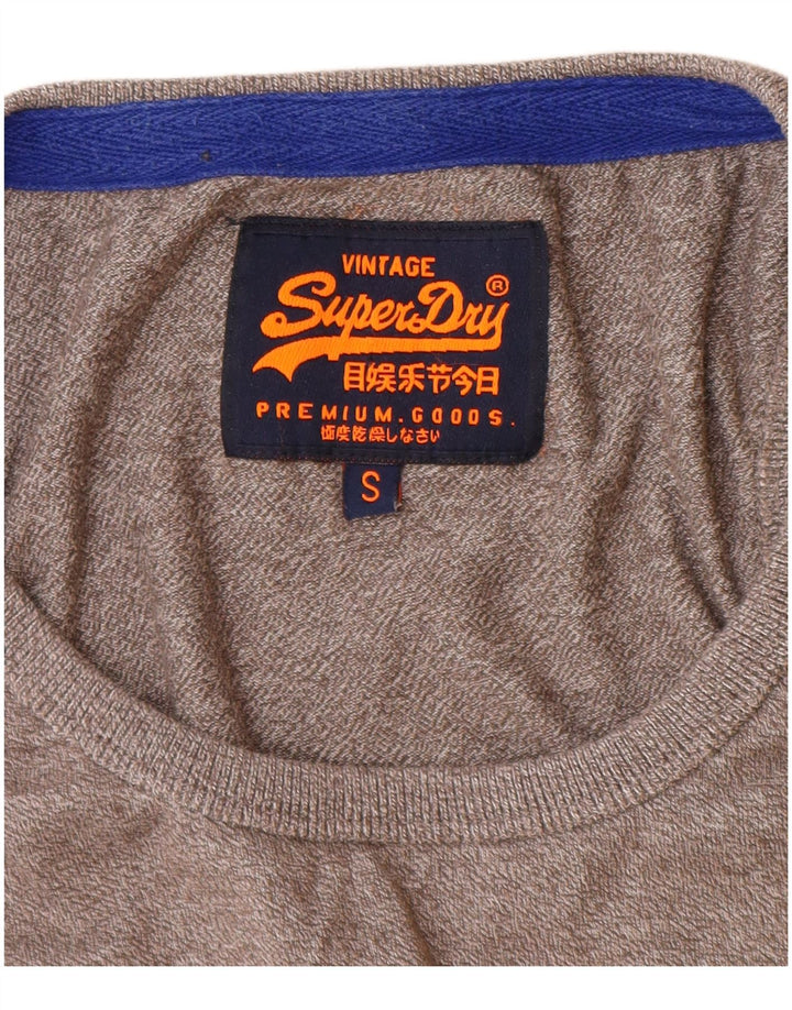 Męska kamizelka Superdry z grafiką, mała, szara, bawełniana w plamki
