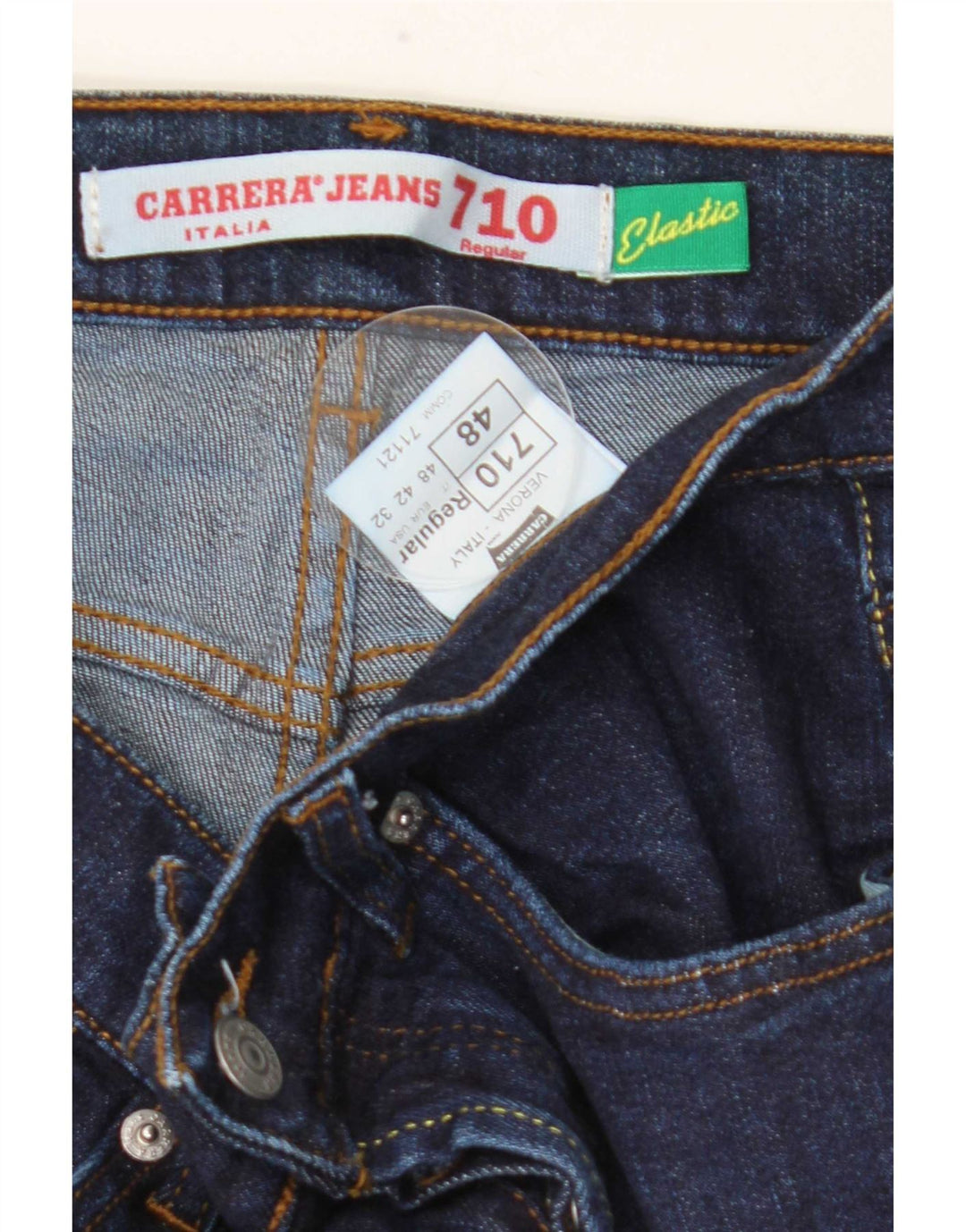 Męskie jeansy Carrera Regular Straight IT 48 Medium W32 L34 Granatowa bawełna