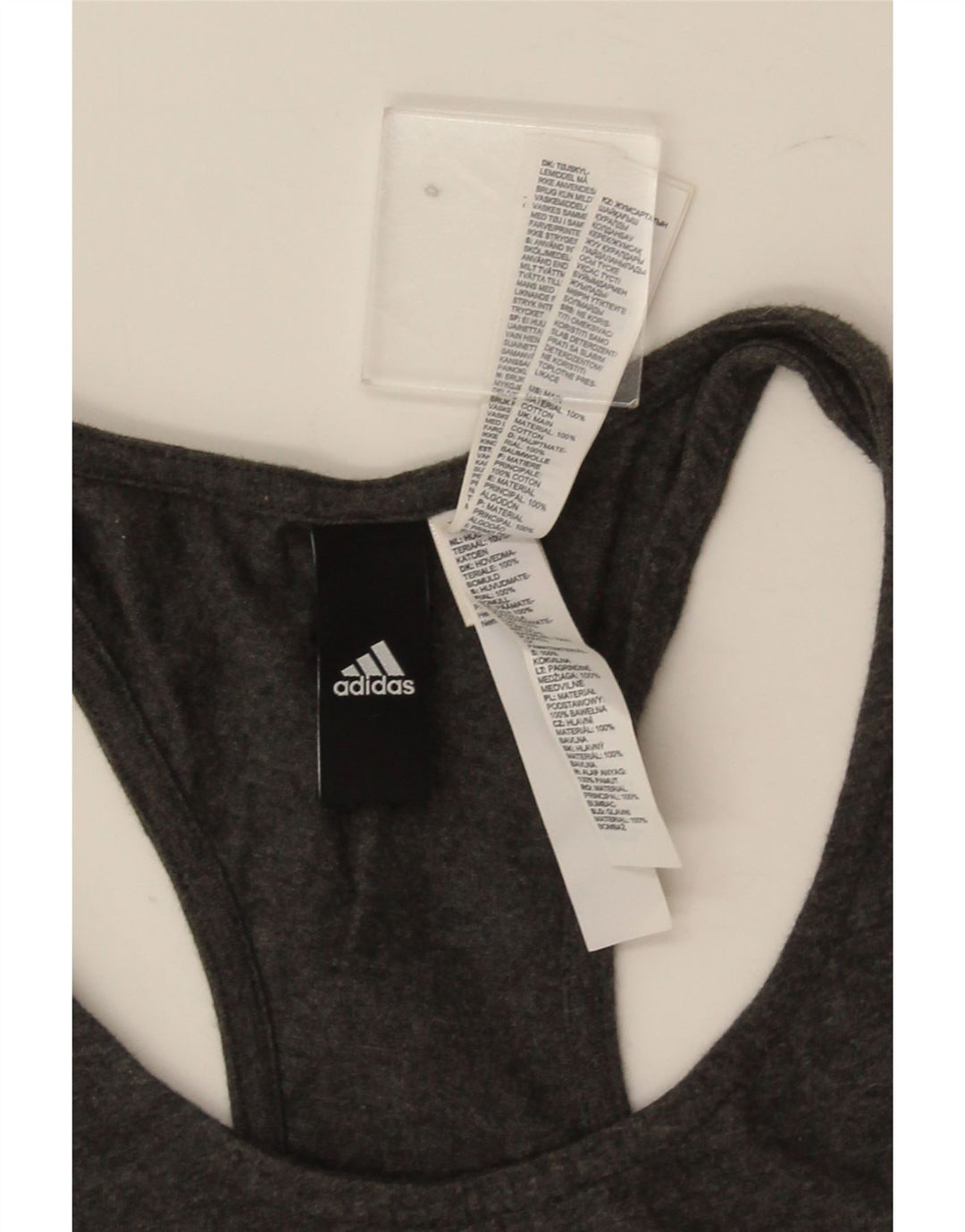 Damska kamizelka Adidas Graphic Top UK 12/14 Średnia szara bawełna