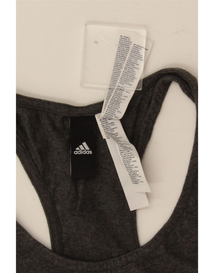 Damska kamizelka Adidas Graphic Top UK 12/14 Średnia szara bawełna