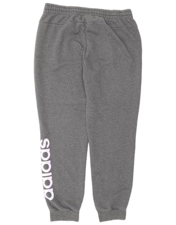 Damskie spodnie dresowe Adidas Graphic Joggers UK 20/22 XL Szara bawełna