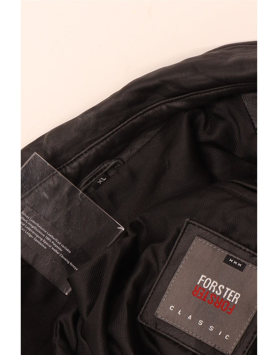 Męska kurtka skórzana VINTAGE UK 42 XL Czarna skóra