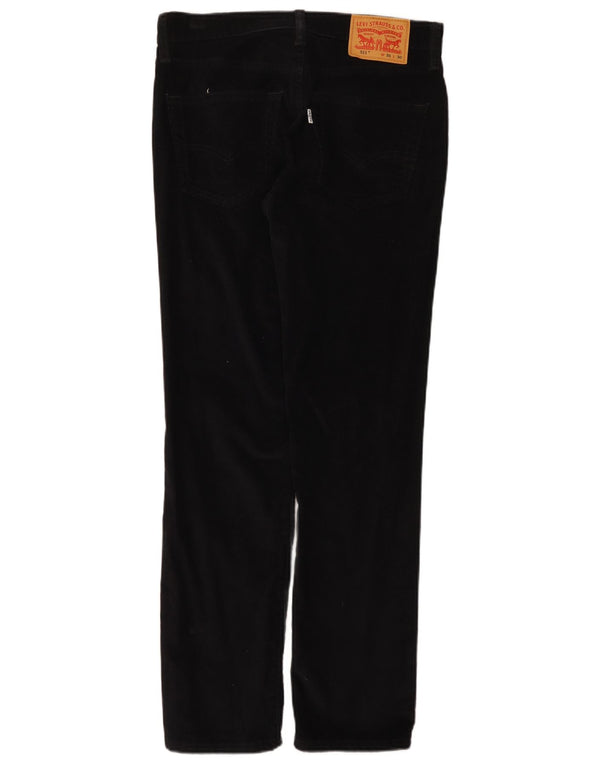 Męskie spodnie sztruksowe Levi's 511 Slim W31 L30 Czarna bawełna