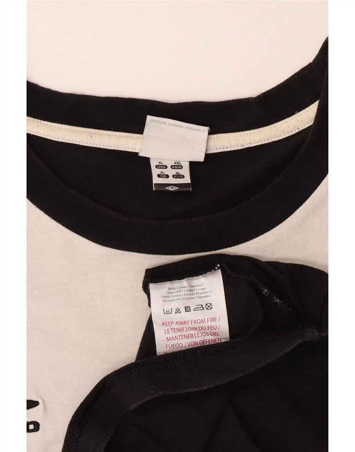 UMBRO Męski T-shirt Top XL, czarna, bawełniana z blokami kolorów