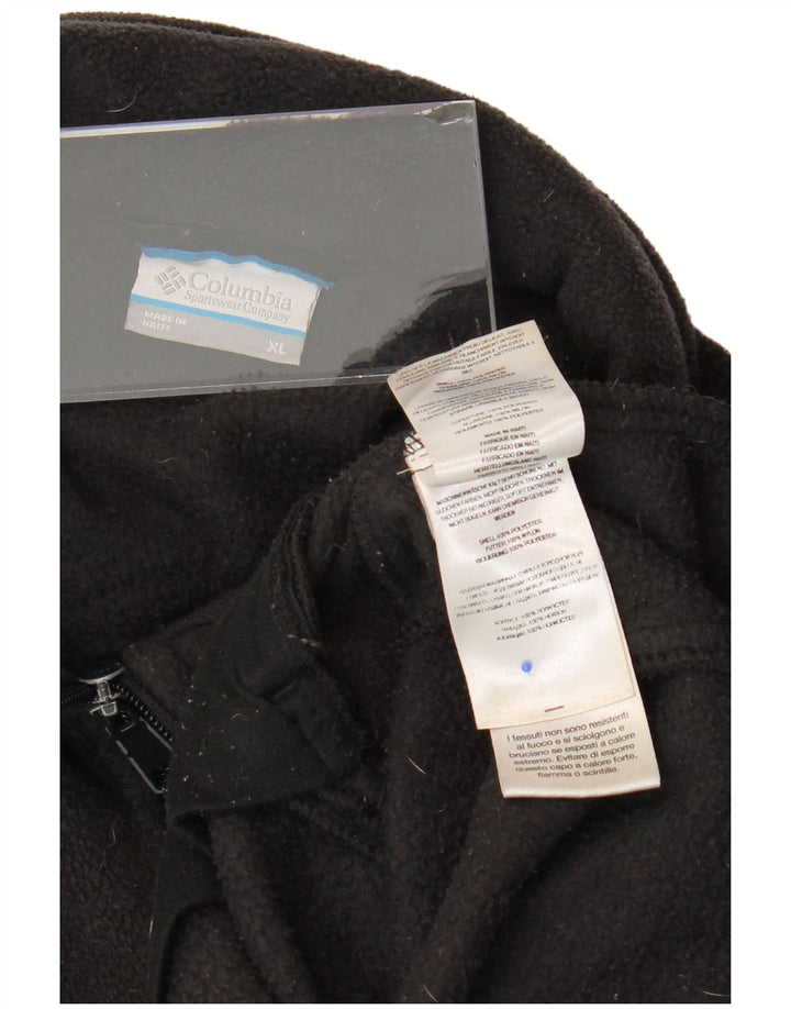 Męska kurtka polarowa COLUMBIA UK 42 XL, czarna, poliestrowa