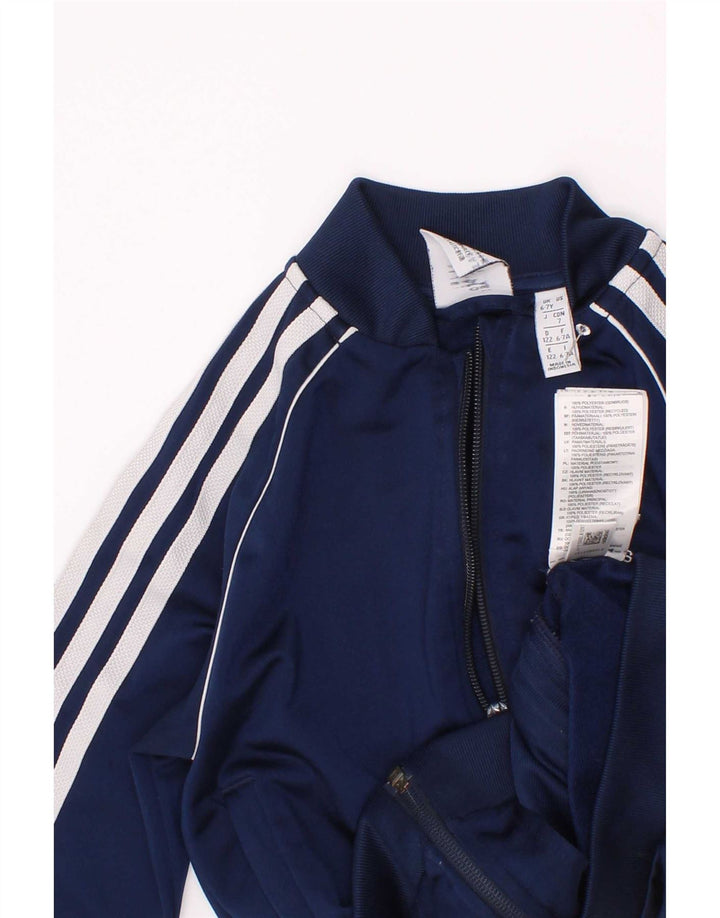 Kurtka chłopięca Adidas Dresowa Top 6-7 Lat Granatowa Poliester