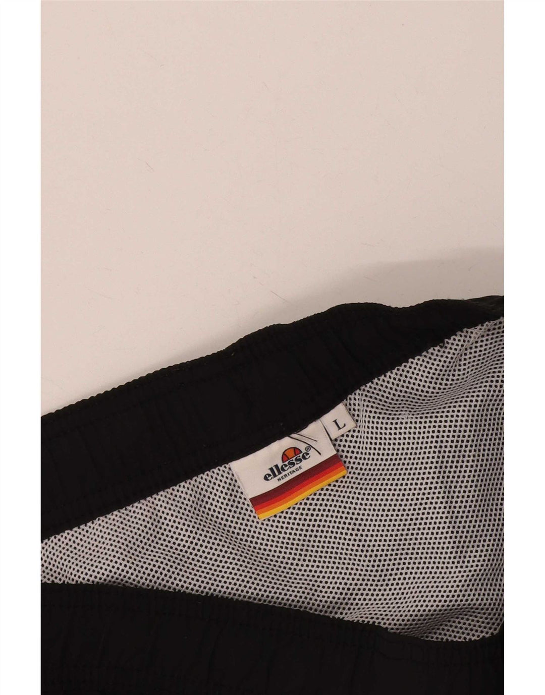 Męskie spodenki sportowe Ellesse, duże, czarne, z blokami kolorów
