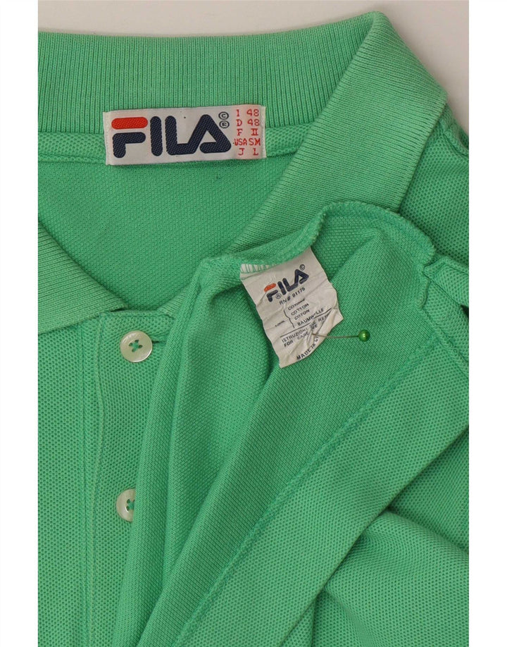 Męska koszulka polo Fila IT 48 Średnia zielona bawełna