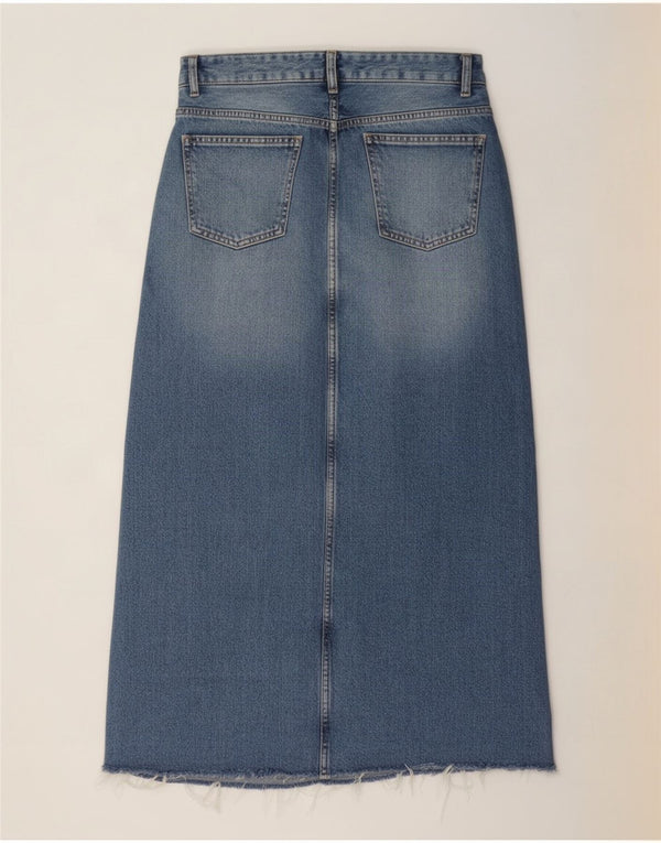 Spódnica dżinsowa damska Zara EU 34 2XS W24 Niebieska bawełna z blokami kolorów