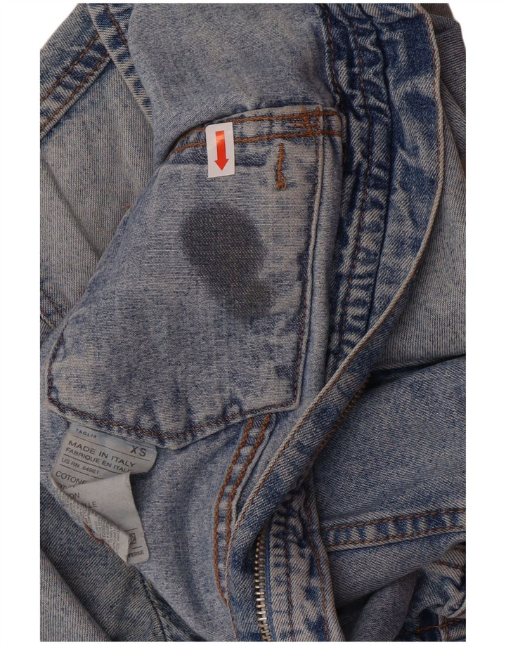 Kurtka damska United Colors of Benetton Crop Denim UK 6 XS, niebieska, klasyczna