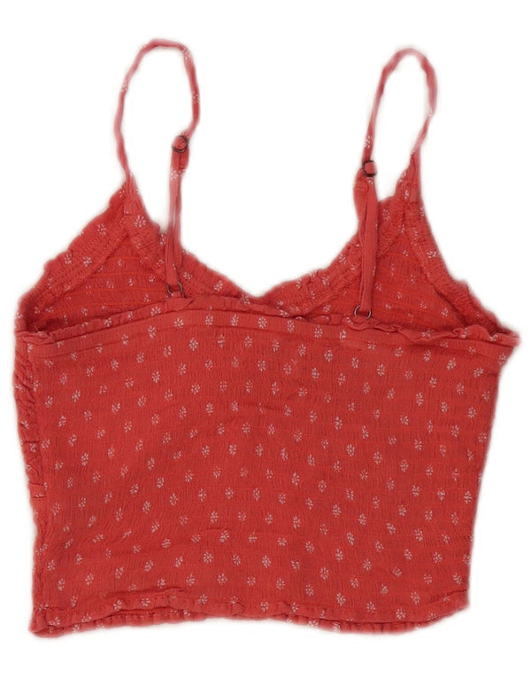 Damski top na ramiączkach Hollister UK 4 XS, różowa, kwiatowa wiskoza