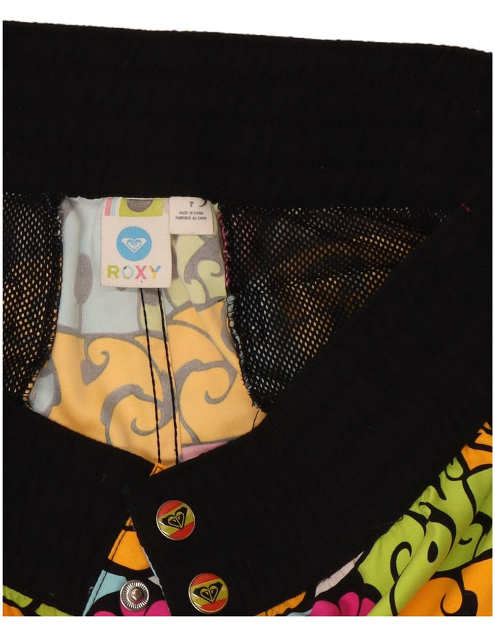 Damskie spodnie Roxy US 7 Medium W28, wielokolorowy, kwiatowy poliester