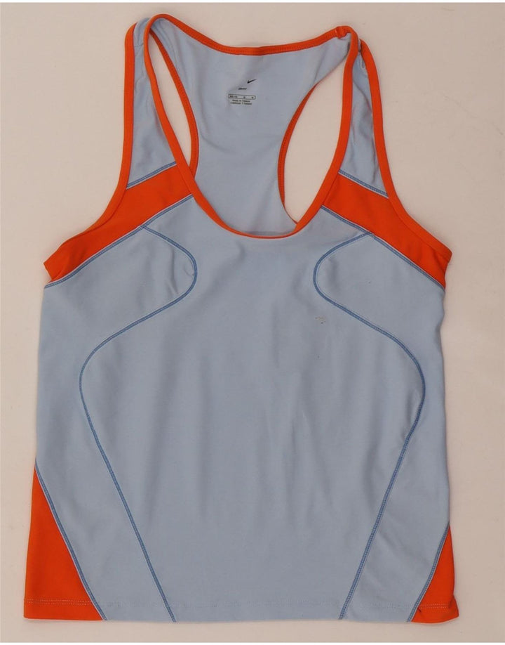 Damska koszulka z kamizelką Nike Dri Fit US 8/10 w kolorze średniego niebieskiego