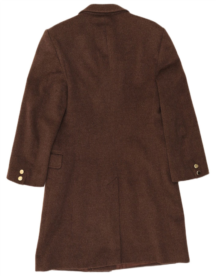 Płaszcz damski w stylu vintage IT 52 2XL Brązowa wełna